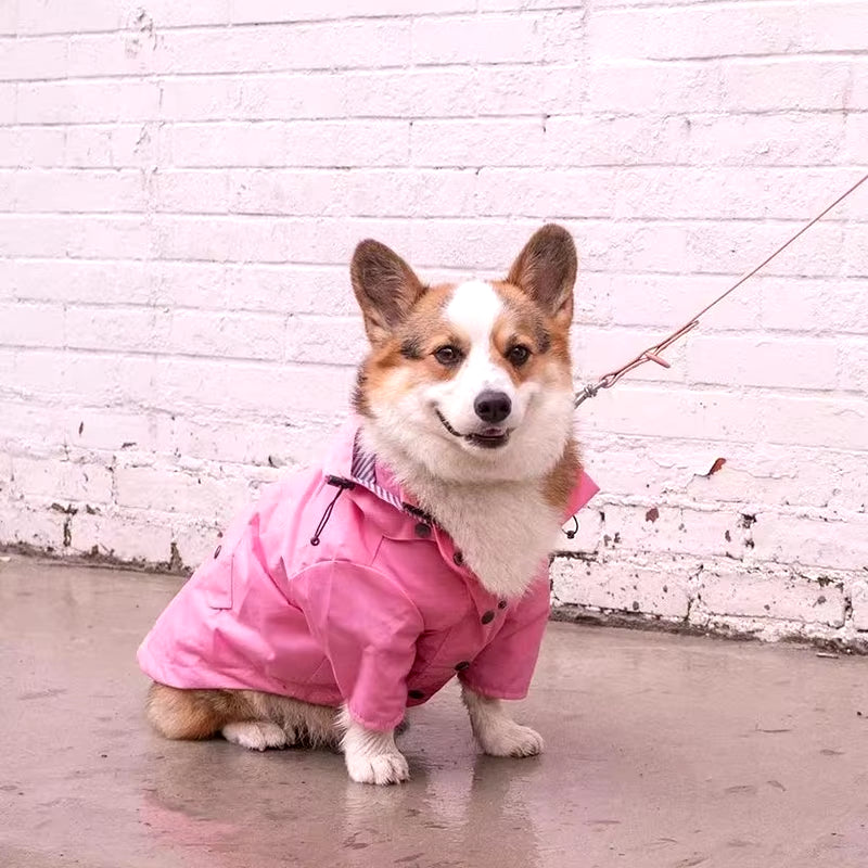 Waterproof Pet Dog Coat for Small Medium Large Dogs Windproof Jacket Dog Raincoat Dog Sport Hoodies Pet Clothes Pink Yellow